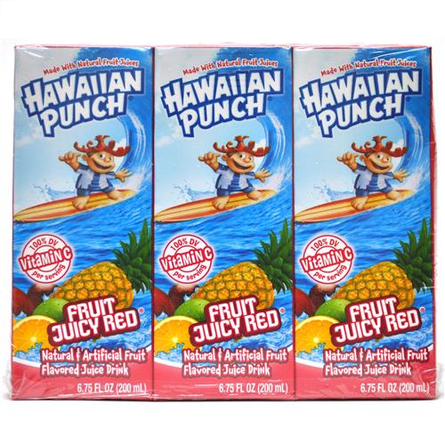 Wholesale Hawaiian Punch Fruit Juicy Red Drink Box 6.75oz Exp 08/12