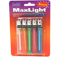 Wholesale Maxlight Quality Disposable 5 pk Lighter