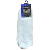 Wholesale SGW White Full Cush Sport No Show Sock 10-13
