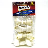 Wholesale Milk Bone Rawhide Knotted Bones - 3" 4-PK