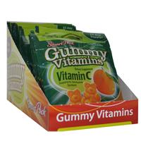 Wholesale Gummy Bears Vitamin C 60 mg Resealable Bag in Counter Display