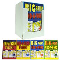 Wholesale Big Print/Reg Word Find Puzzle Book 4 Titles 96 Page PDQ