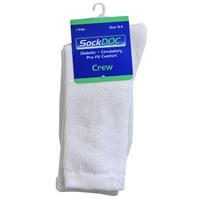 Wholesale SockDoc Diabetic Crew Sock White 9-11