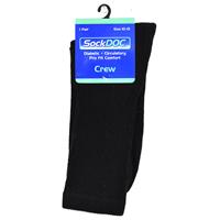 Wholesale SockDoc Diabetic Crew Sock Black 10-13