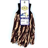 Wholesale Brown Camo Jersey Gloves