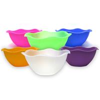 Wholesale Serving Bowl with Scalloped Edge-Assorted Colors 13x13x8.5"