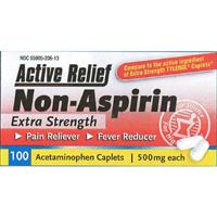 Wholesale Active Relief Extra Strength APAP Caplets 500mg (Tylenol) Expires 10/2012