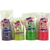 Wholesale Partytime Plastic Cups 4 Assorted Neon Colors 16oz