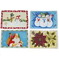 Wholesale Christmas Vinyl Placemats 12"x18" 4 Assorted