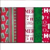 Wholesale 40 SQFT Traditional Christmas Roll Wrap 16'x30" 6 Asst #2