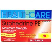 Wholesale Health Care Suphedrine PE Maximum Strength Tablets