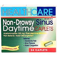 Wholesale Health Care Non-Drowsy Daytime APAP Sinus Caplets PE Formula