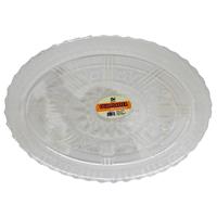 Wholesale Oval Platter 13.2" x 9.6" x 1.5" Clear Styrene