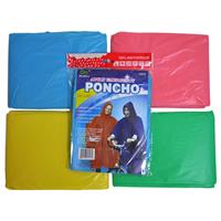 Wholesale Adult Emergency Rain Poncho 52" x 80" Assorted Colors