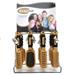 Wholesale Eclypse Hair Brush Display Gold/Black 4 Assorted Styles (24/1 CT)