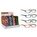 Wholesale Retro Reading Glasses with Neoprene Case Assorted in PDQ (24/1 PR)