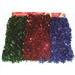 Wholesale Garland Tinsel 15'x2" Blue, Red, Green 4 EA. (12/1 CT)