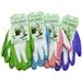 Wholesale Ladies Assorted Pastel Nitrile Coated Palm Gloves (12/1 PR)