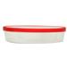 Wholesale Oval Food Storage Container w/ Rubber Trim Lid 62oz 9.5x6.5x3" (48/1 CT)