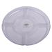 Wholesale Styrene 5 Section Round Serving Tray 12.5" x 1.2" with Flower Imprint Design (48/1 CT)