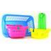 Wholesale Plastic Baskets Display 4 Rectangle Sizes Assorted Colors (120/1 PK)
