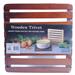 Wholesale Wooden Trivet 7.6" x 8" Walnut & Natural Finish (36/1 CT)