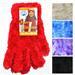 Ladies Furry Gloves Asst Solid Colors