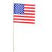Wholesale United States Flag Cotton 8" x 12" Wood Staff (12/1 CT)