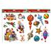 Wholesale Christmas Window Clings 17" x 12" 4-6 Assorted (12/1 CT)