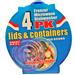 F. Seal Plastic Strg Cntrs&lids-18oz Rnd