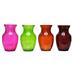 Wholesale Vase Glass Ginger 4.33"x7.87" 4 Colors (12/1 CT)