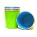 Wholesale Trash Can-4 Assorted Bright Colors 8.5"x8.75" w/ Silver Rim (48/1 CT)
