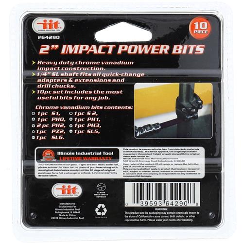 Wholesale 10pc 2" Impact Power Bit Set Image 2