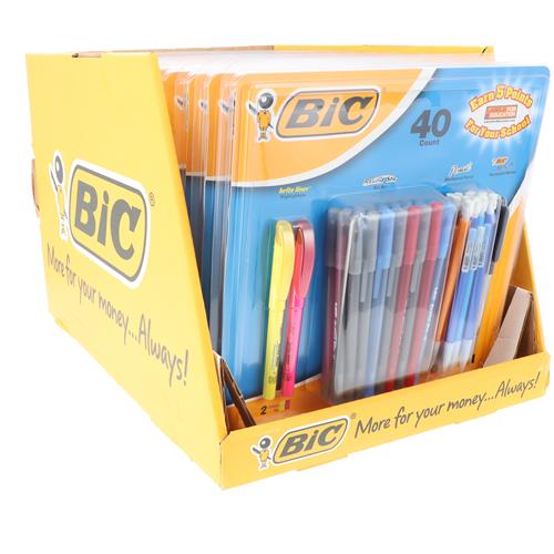 Wholesale ZBIC 40CT PEN, PENCIL & HIGHLIGHTER SET GLW