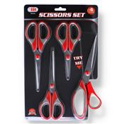 Wholesale 4PC CUSHION GRIP SCISSORS SET