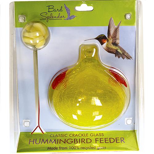Wholesale Classic Crackle Glass Hummingbird Feeder