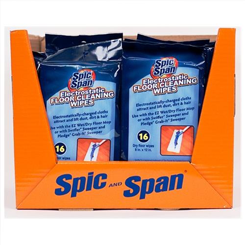 Wholesale Spic & Span Dry Electrostatic Floor Wipes PDQ