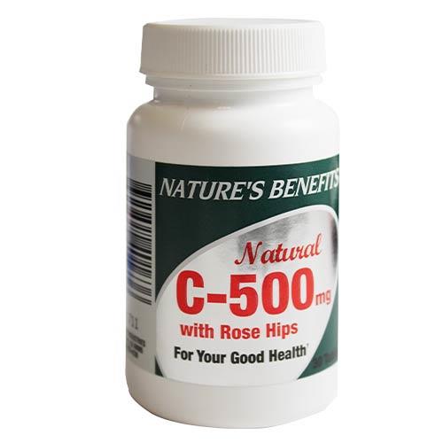Wholesale Nature's Benefits Natural Vitamin C-500mg w/rose hips Tablets