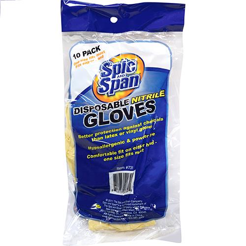Wholesale Spic & Span 10pk Disposable Nitrile Gloves