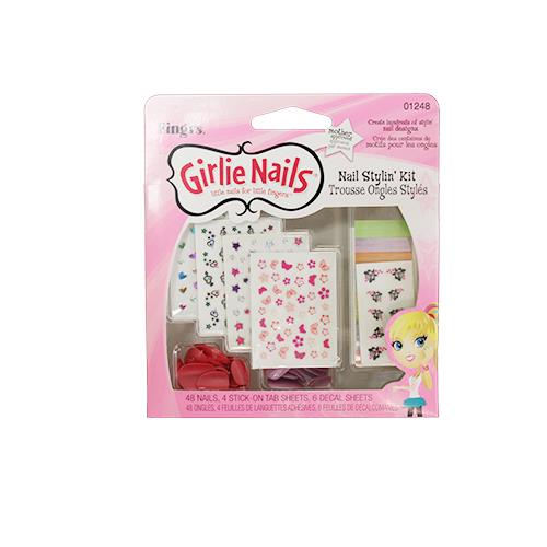 Wholesale 48CT GIRLIE NAILS NAIL STYLIN KIT