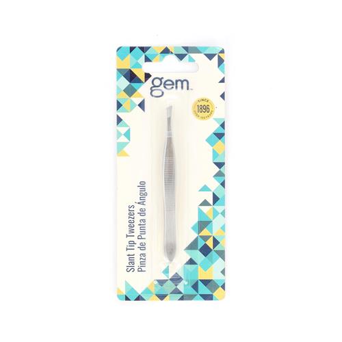 Wholesale GEM CARDED SLANT TIP TWEEZERS EN/SP