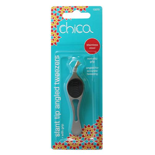 Wholesale ZSLANT TIP ANGLED TWEEZERS WITH WIDE NON SLIP GRIP CHICA