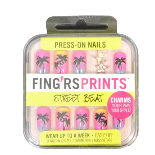 Wholesale STREET BEAT PRESS ON NAILS -PINK PALM TREES