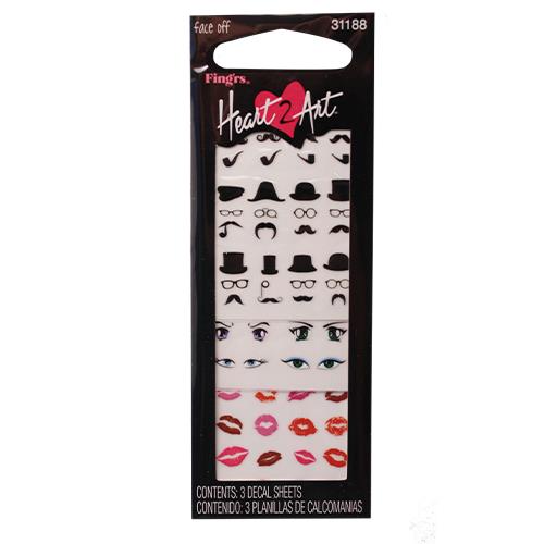 Wholesale ART NAIL DECALS -FACE OFF 3 SHEETS