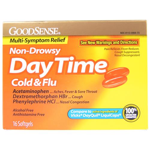Wholesale Good Sense Daytime Cold & Flu Multi Symptom Softge
