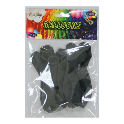 Wholesale Balloons 12"""" Round Latex Black GLW