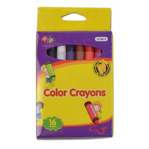 Wholesale 16 Piece Color Crayons in Peggable Box