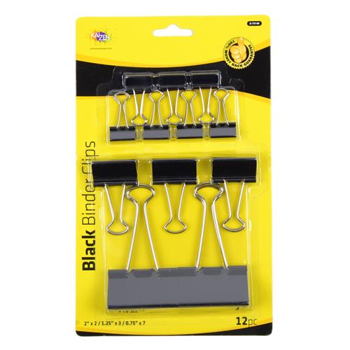Wholesale Binder Clips Black Assorted GLW