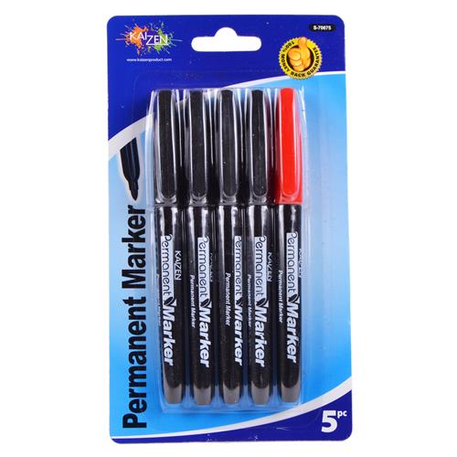 Wholesale Kaizen Permanent Marker 4 Black, 1 Red GLW