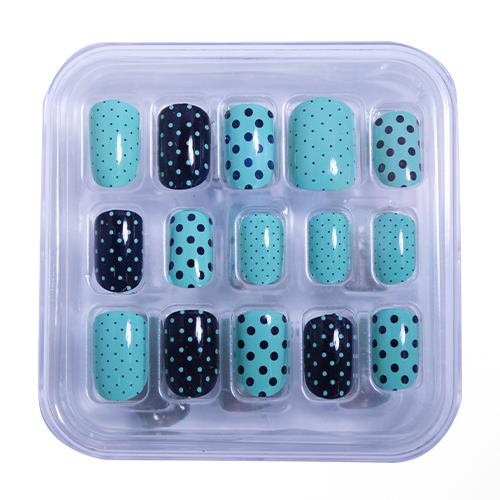 Wholesale 24ct ON THE DOT PRESS ON NAILS IN PVC CASE NO ARTWORK Girlie Glam On the Dot